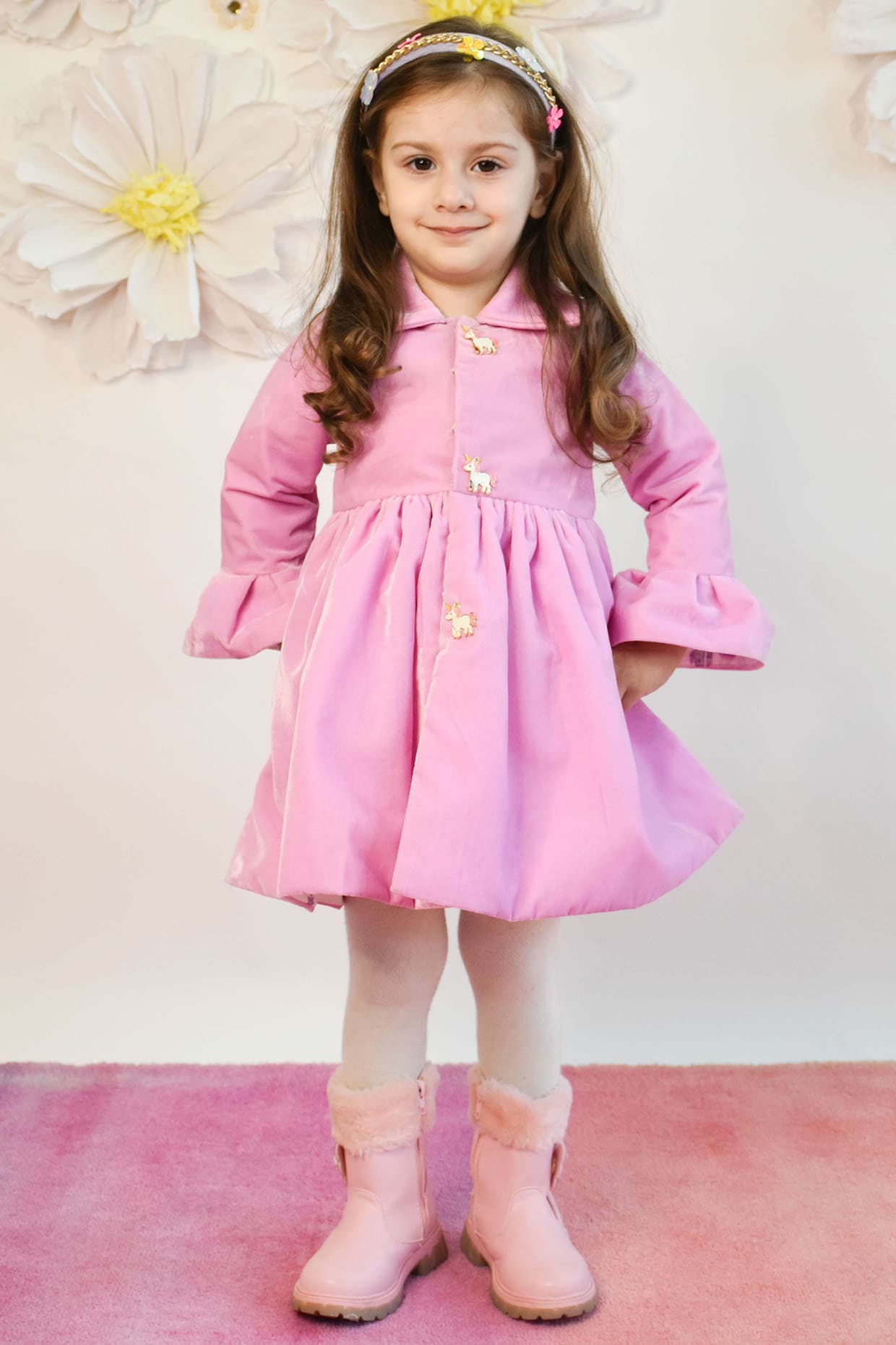 Velvet frock 2024 for kids