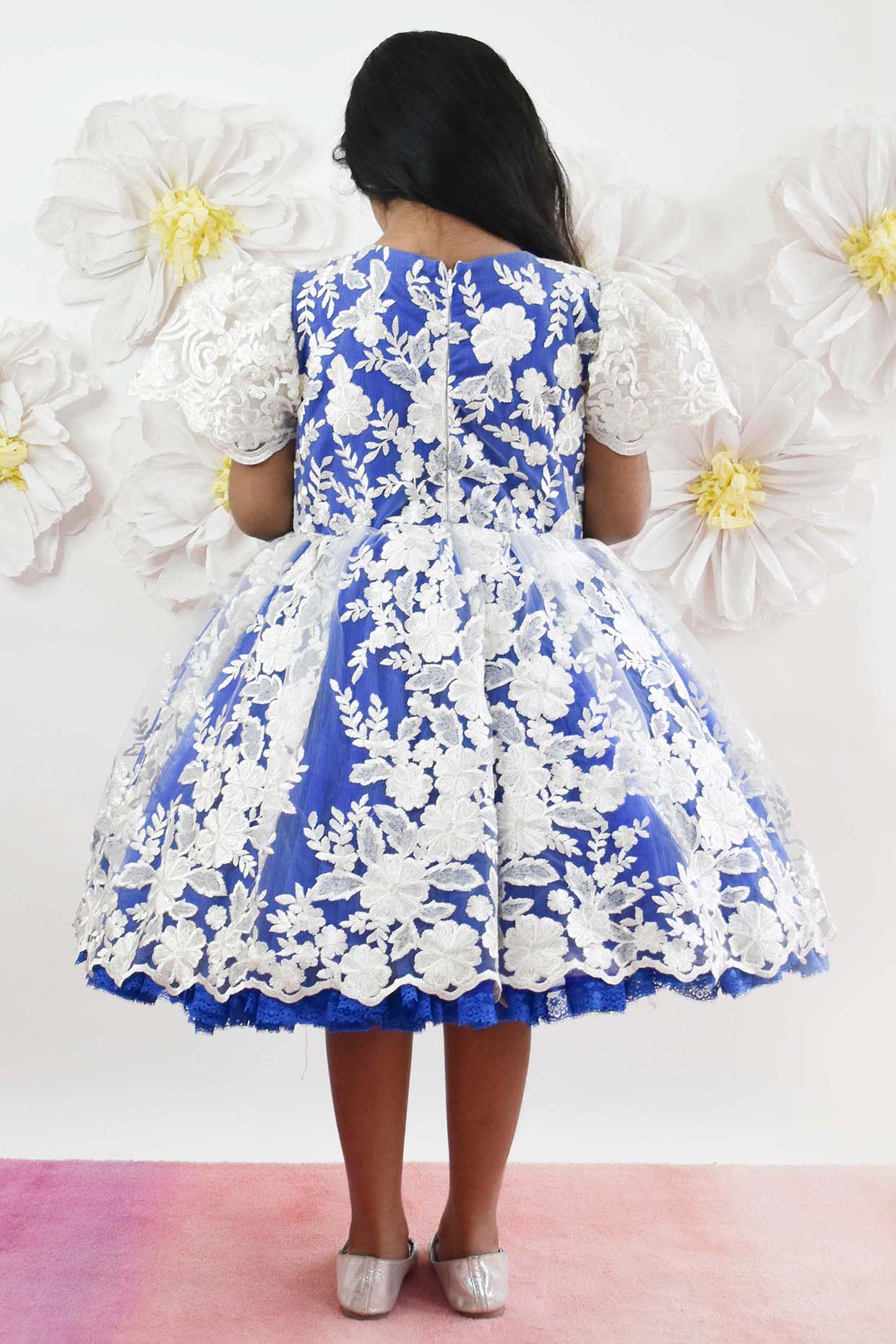 Blue dress with White Tiger Frock | Beautiful Mess