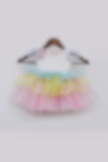 Multi-Coloured Organza Frock For Girls by Fayon Kids