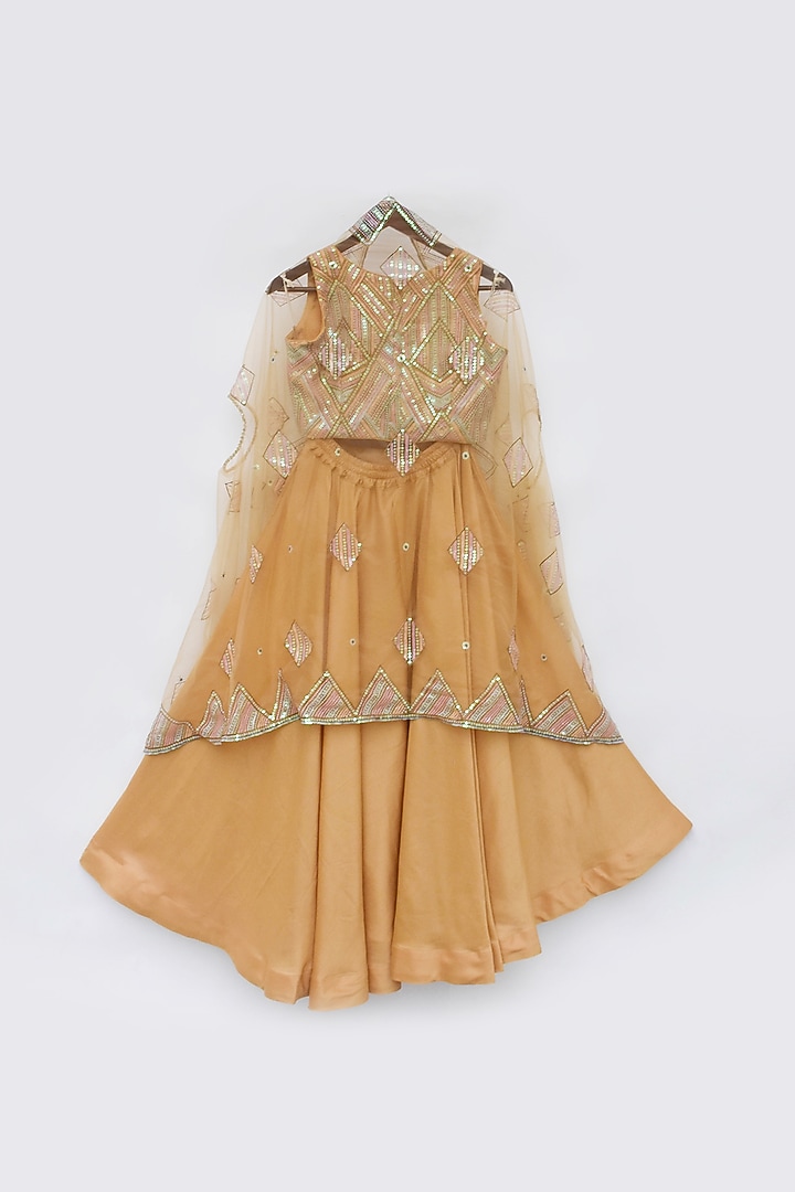 Mustard Croma Pant Set For Girls by Fayon Kids at Pernia's Pop Up Shop