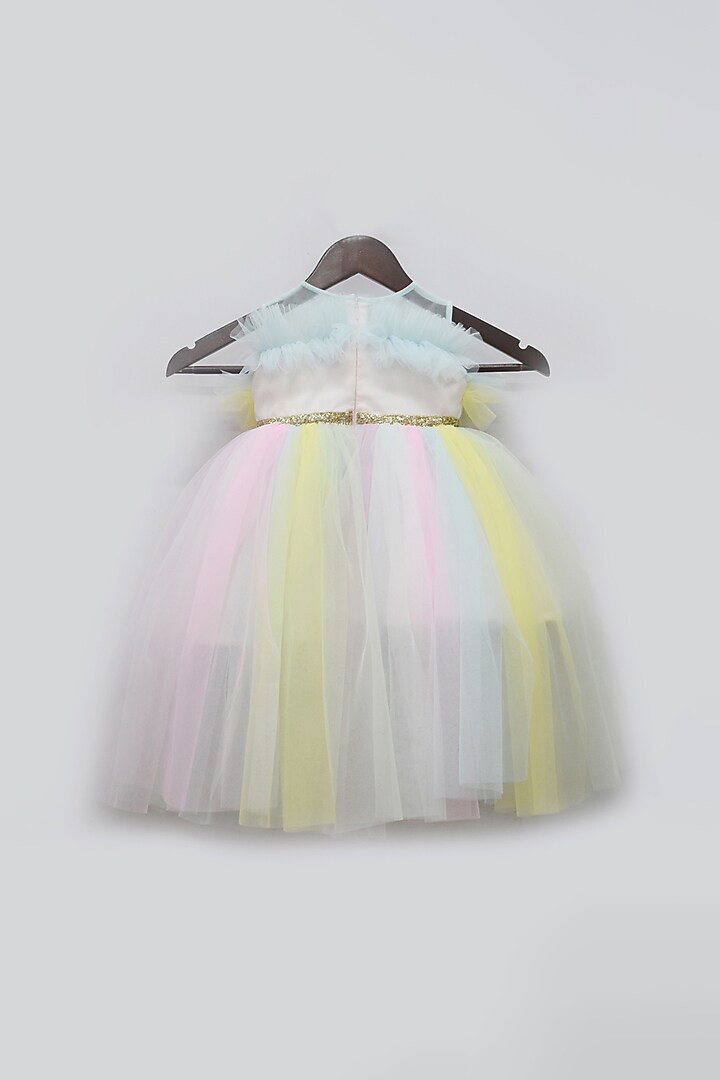 Multi-Colored Net Gown For Girls by Fayon Kids at Pernia's Pop Up Shop