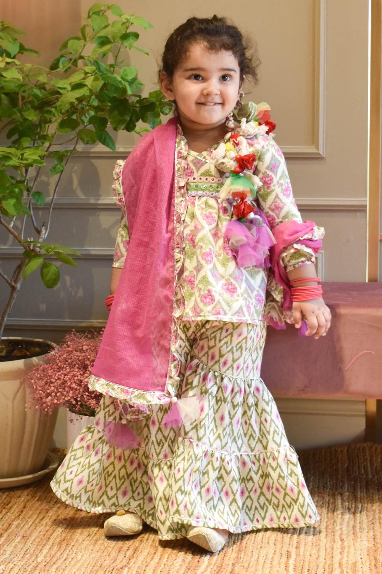 Floral Print Kurta Sharara Set | Drishti & Zahabia – KYNAH