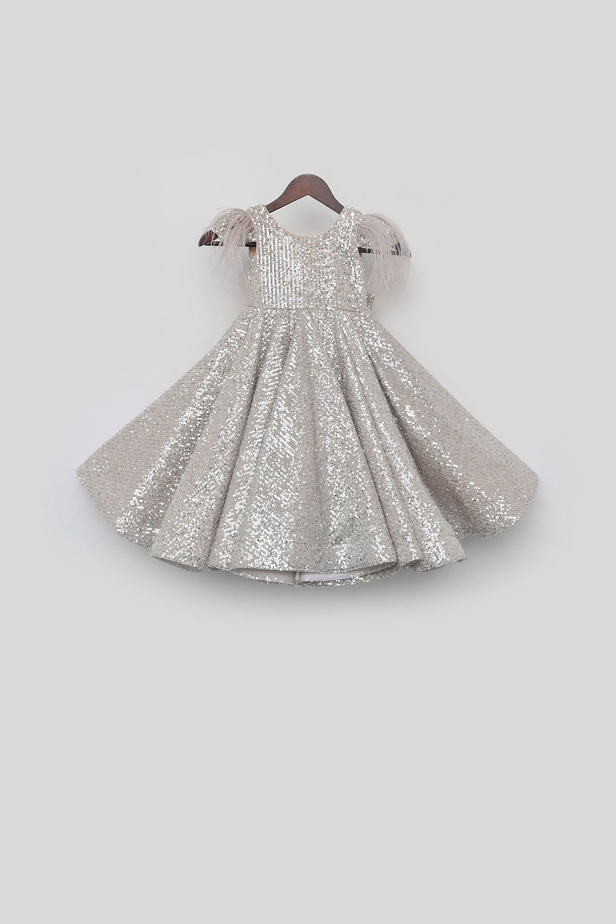 Toddlers Silver Sequin Dress