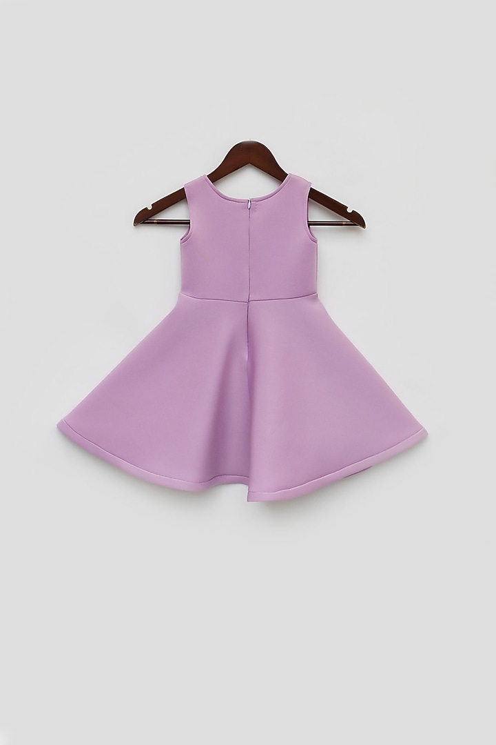Lilac Lycra Dress For Girls by Fayon Kids at Pernia's Pop Up Shop