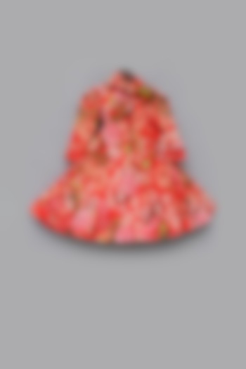 Multi Colored Floral Gown For Girls by Fayon Kids