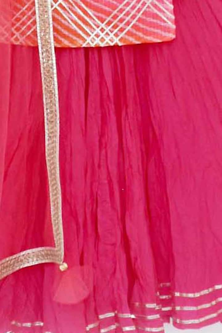 Fuchsia Cotton Skirt Set For Girls by Fayon Kids at Pernia's Pop Up Shop