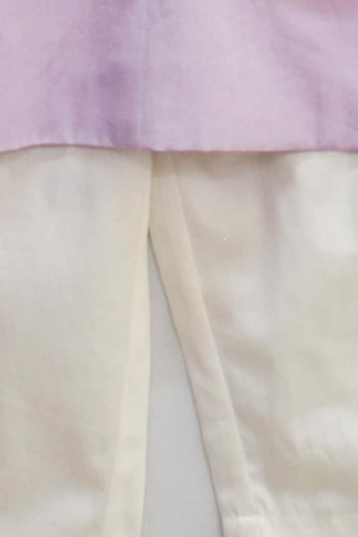 Lilac Kurta Set With Nehru Jacket Design by Fayon Kids at Pernia's Pop Up  Shop 2024
