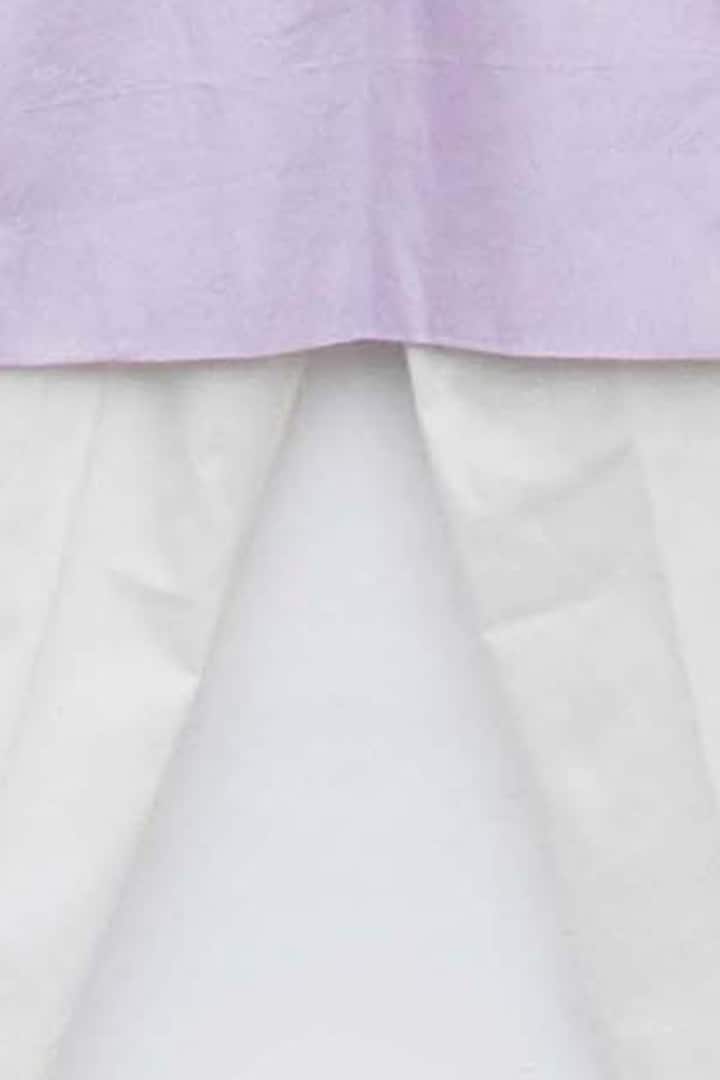 Light Violet Cotton Silk Nehru Jacket Set For Boys by Fayon Kids at Pernia's Pop Up Shop