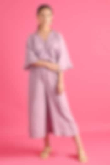 Lilac Khadi Cotton Jumpsuit by GAACH at Pernia's Pop Up Shop