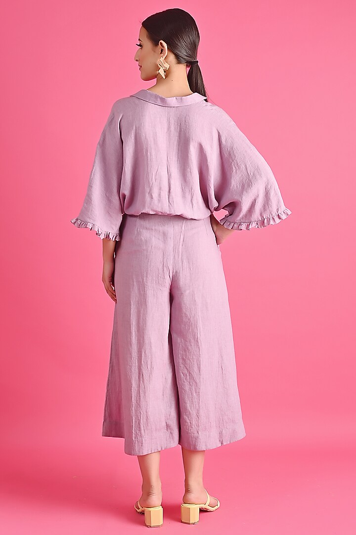 Lilac Khadi Cotton Jumpsuit by GAACH at Pernia's Pop Up Shop