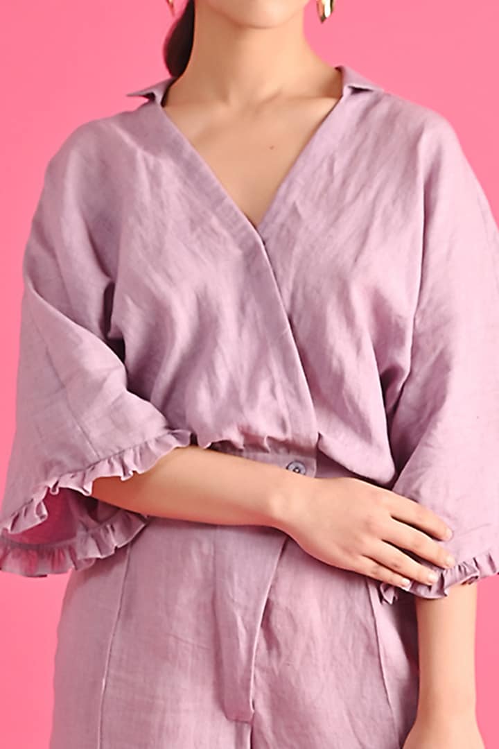 Lilac Khadi Cotton Jumpsuit by GAACH at Pernia's Pop Up Shop