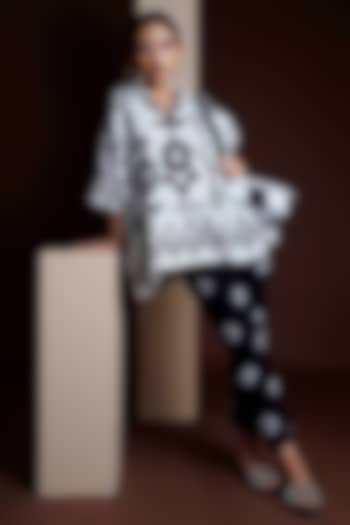 Black Khadi Cotton Tie-Dye Co-Ord Set by GAACH at Pernia's Pop Up Shop