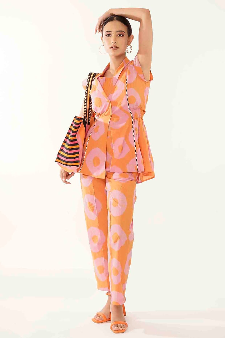 Pink & Orange Cotton Co-Ord Set by GAACH