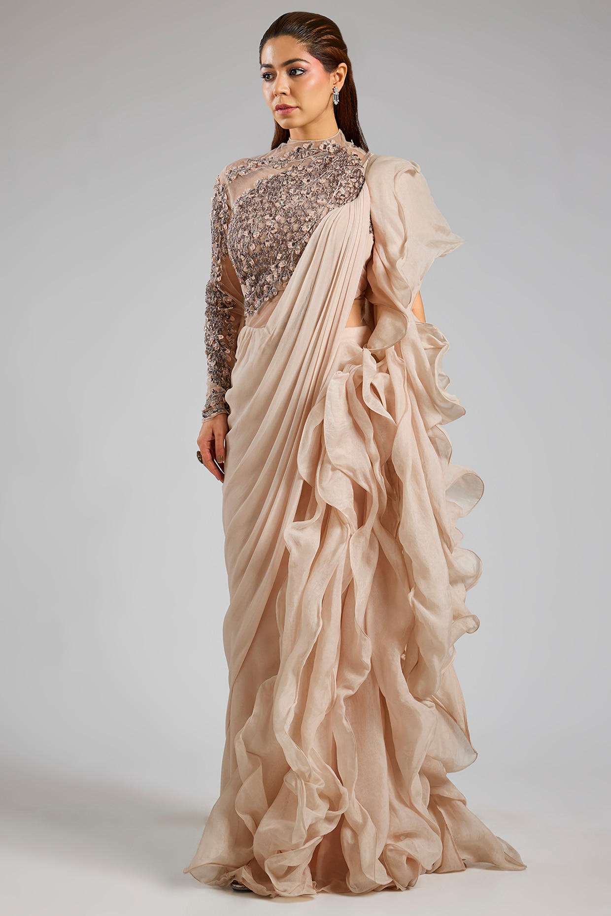Shop for Designer Gown Sarees at Pernia 