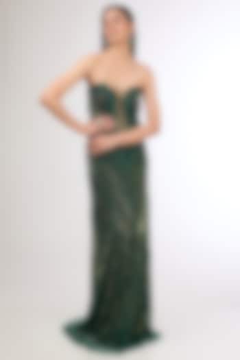 Emerald Net Bridal Gown by Gaurav Gupta at Pernia's Pop Up Shop