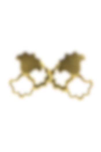 Gold Finish Seashell Bunch Stud Earrings by Gaia Tree Label