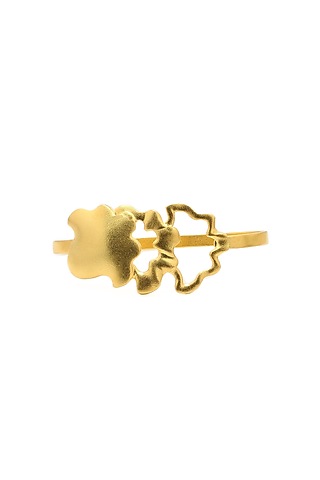 Gold Finish Seashell Palm Cuff by Gaia Tree Label