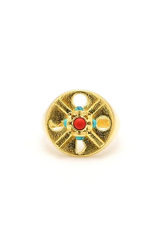 Gold Finish Luna Turbine Ring by Gaia Tree Label