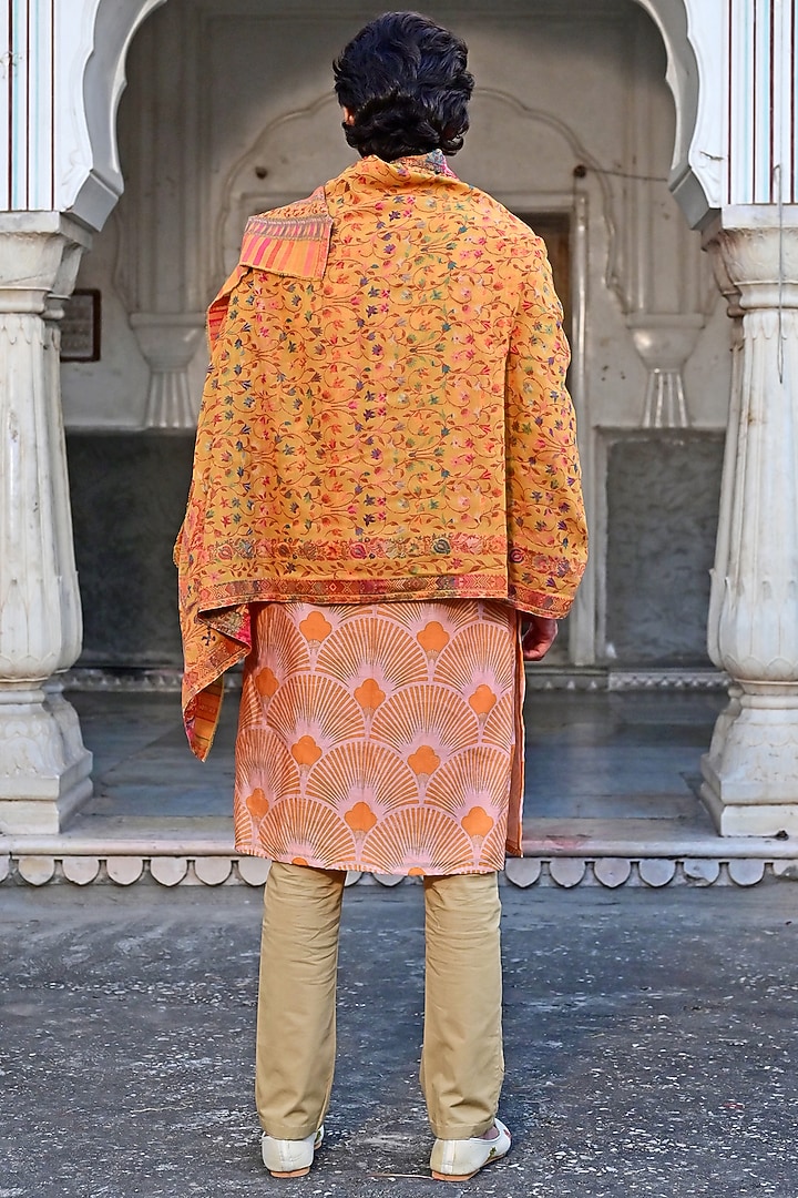 Orange Pashmina Shawl by Gaurav Katta at Pernia's Pop Up Shop