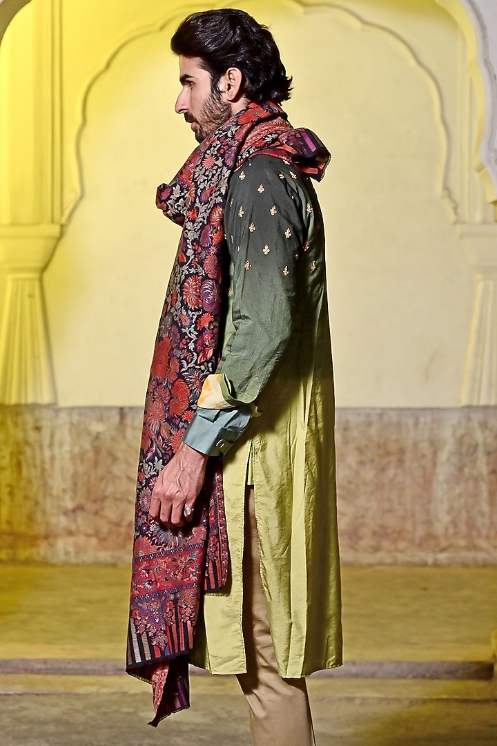Black Pashmina Shawl by Gaurav Katta at Pernia's Pop Up Shop