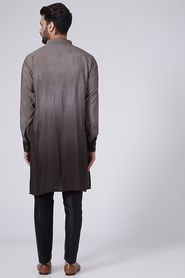 Brown Georgette Chikankari Embroidered Kurta Set by Gaurav Katta at Pernia's Pop Up Shop