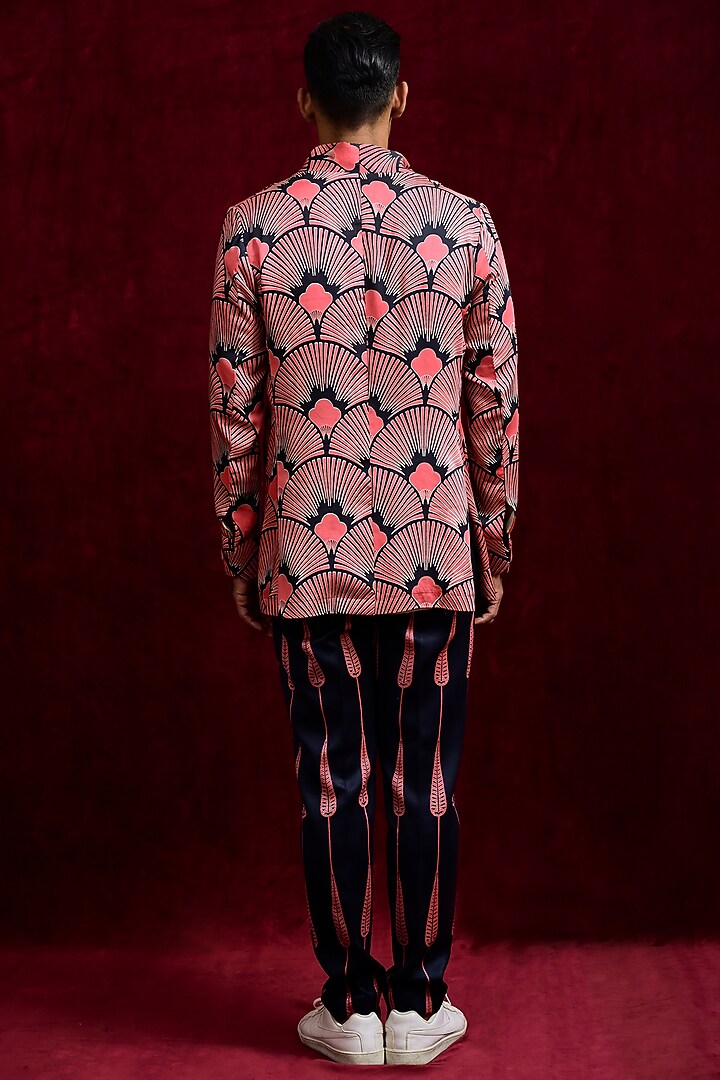 Pink Modal Silk Painted Oversized Party Wear Shirt by Gaurav Katta at Pernia's Pop Up Shop