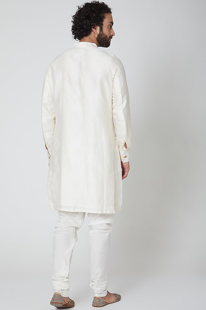 Off White Printed Kurta by Gaurav Katta at Pernia's Pop Up Shop