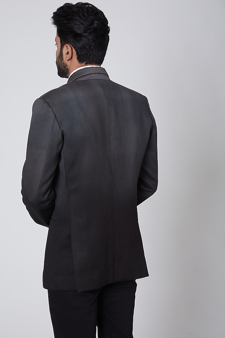 Black Italian Cotton Blazer by Gaurav Katta at Pernia's Pop Up Shop