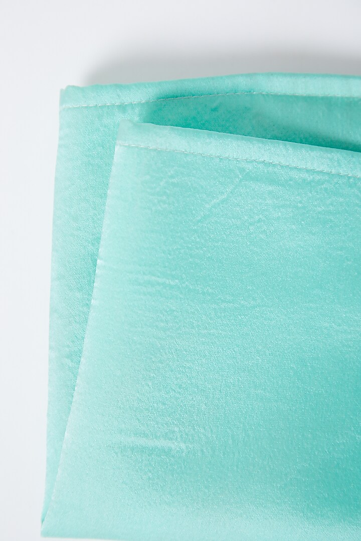 Powder Blue Modal Silk Pocket Square by Gaurav Katta at Pernia's Pop Up Shop