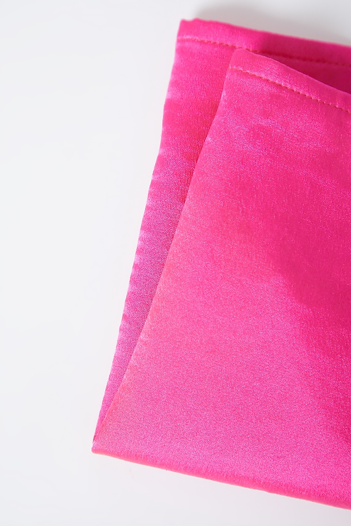 Blush Pink Modal Silk Pocket Square by Gaurav Katta at Pernia's Pop Up Shop
