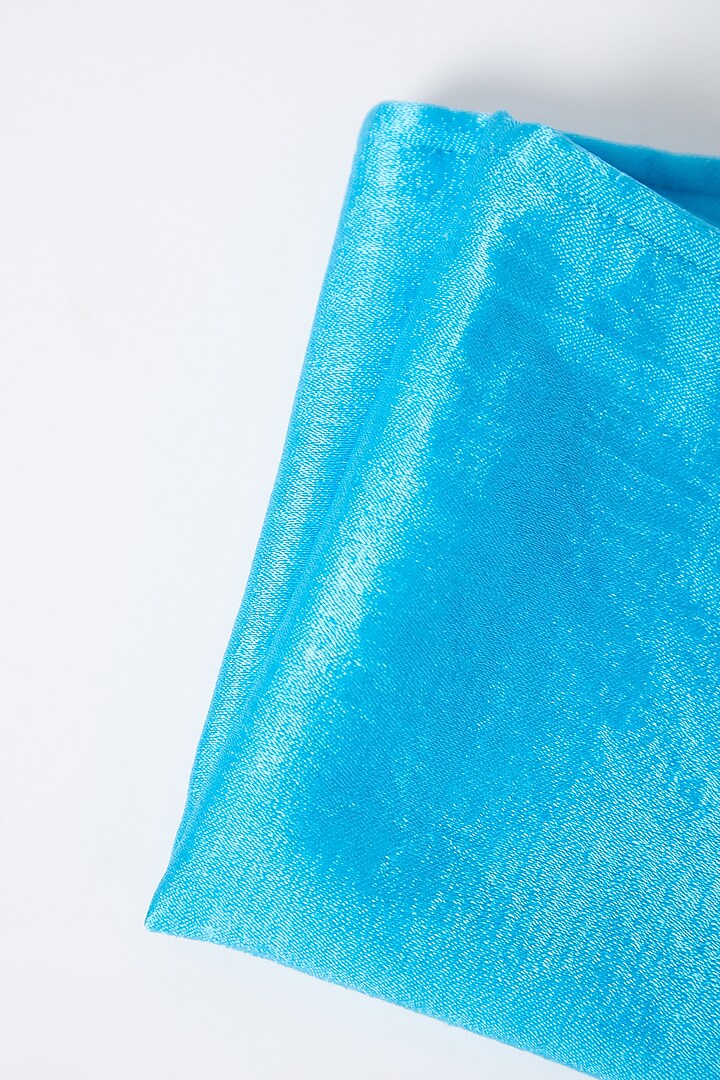 Turquoise Modal Silk Pocket Square by Gaurav Katta at Pernia's Pop Up Shop