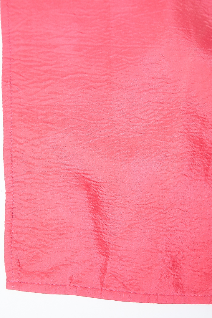 Peach Modal Silk Pocket Square by Gaurav Katta at Pernia's Pop Up Shop