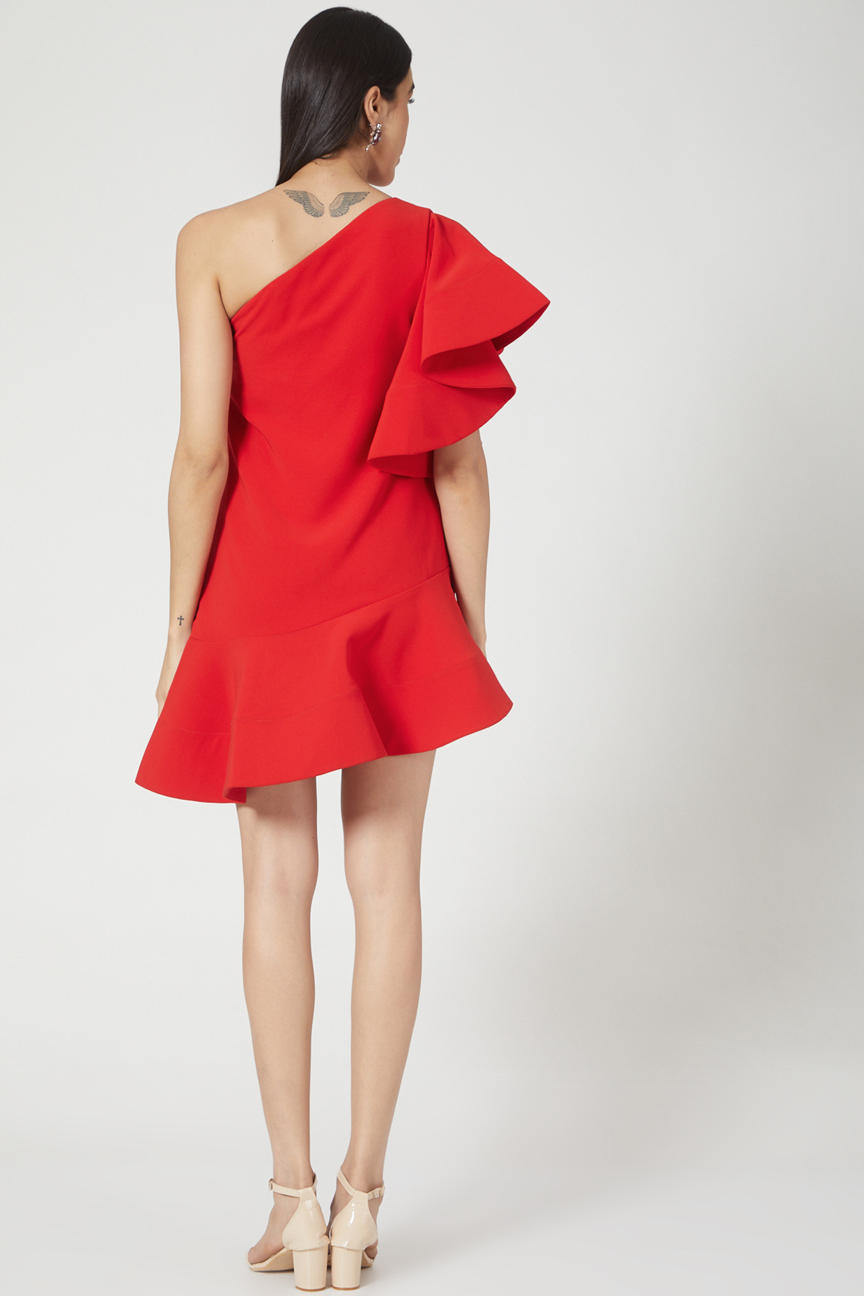 red micro dress