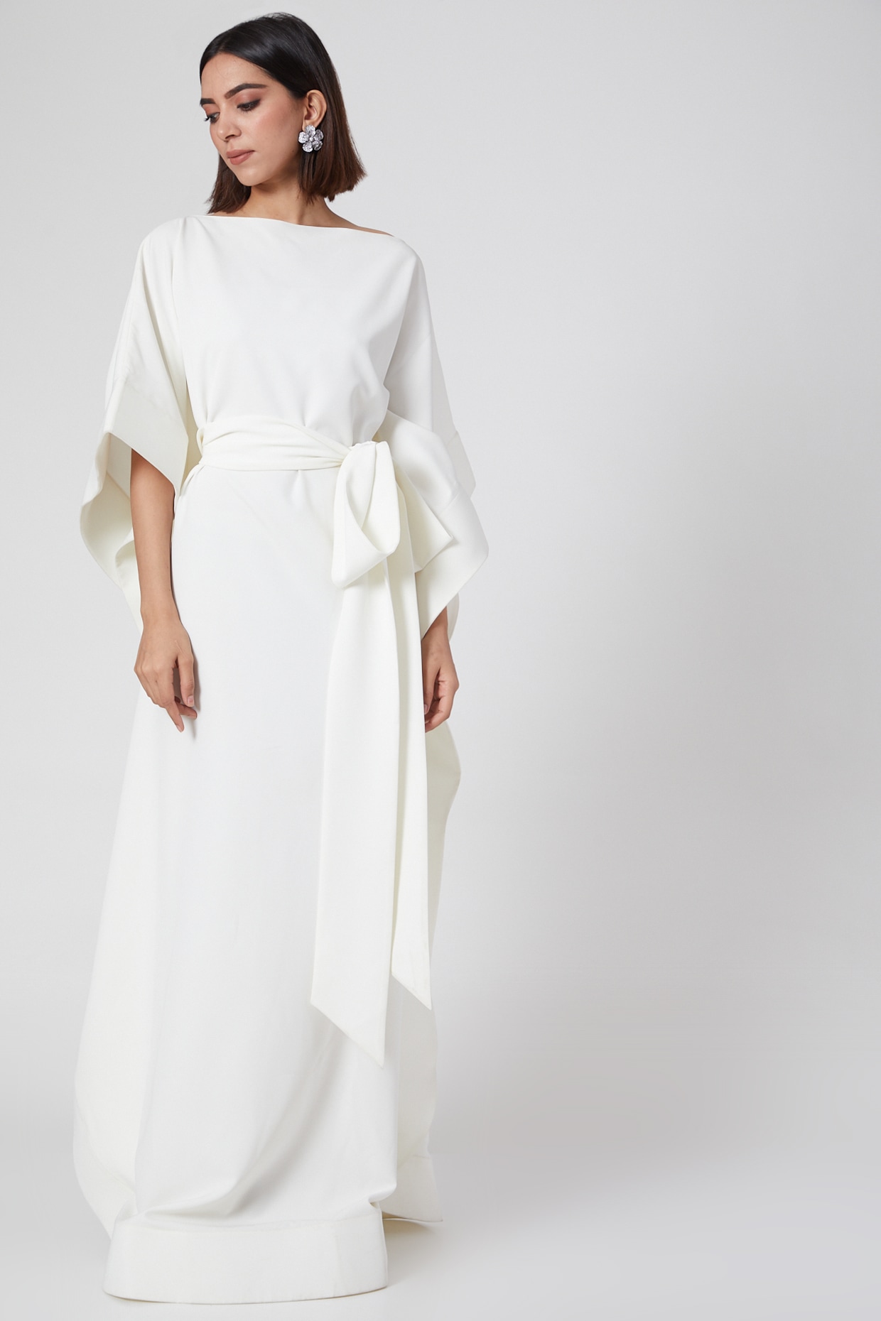 crepe kaftan dress