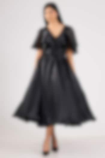 Black Organza Party Wear Dress by Gauri And Nainika at Pernia's Pop Up Shop