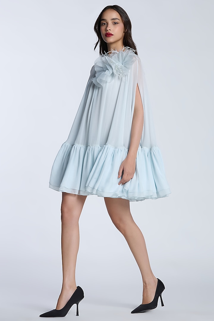 trapeze party dress Prima Sequin Tulle Trapeze Mini Dress