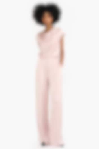 Blush Pink Satin Co-Ord Set by Gauri And Nainika at Pernia's Pop Up Shop