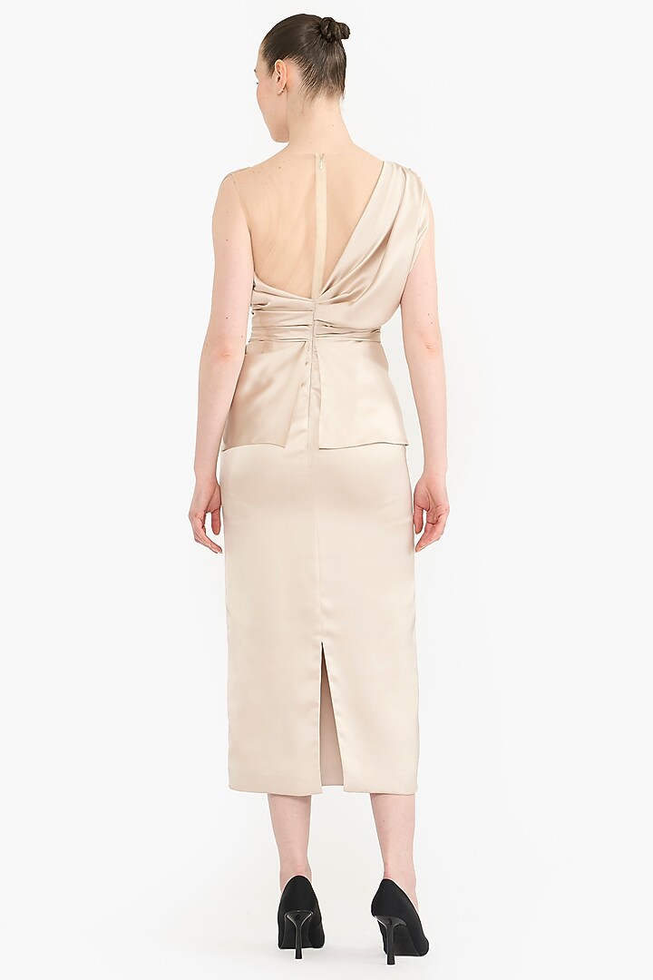 Sea Mist Satin Co-Ord Set by Gauri And Nainika at Pernia's Pop Up Shop