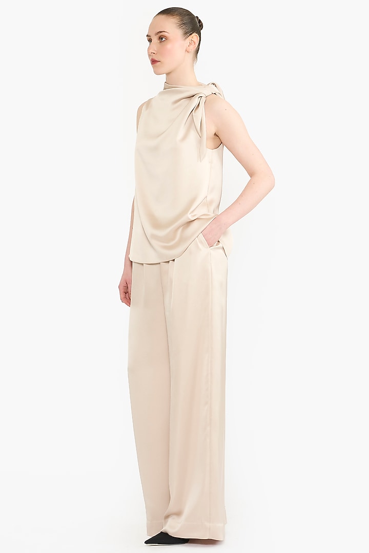 Sea Mist Satin Co-Ord Set by Gauri And Nainika at Pernia's Pop Up Shop