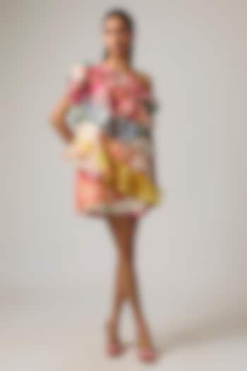 Ivory Organza One-Shoulder Cocktail Dress by Gauri And Nainika at Pernia's Pop Up Shop