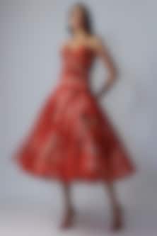 Buy Net Midi Dress for Women Online from India's Luxury Designers 2026