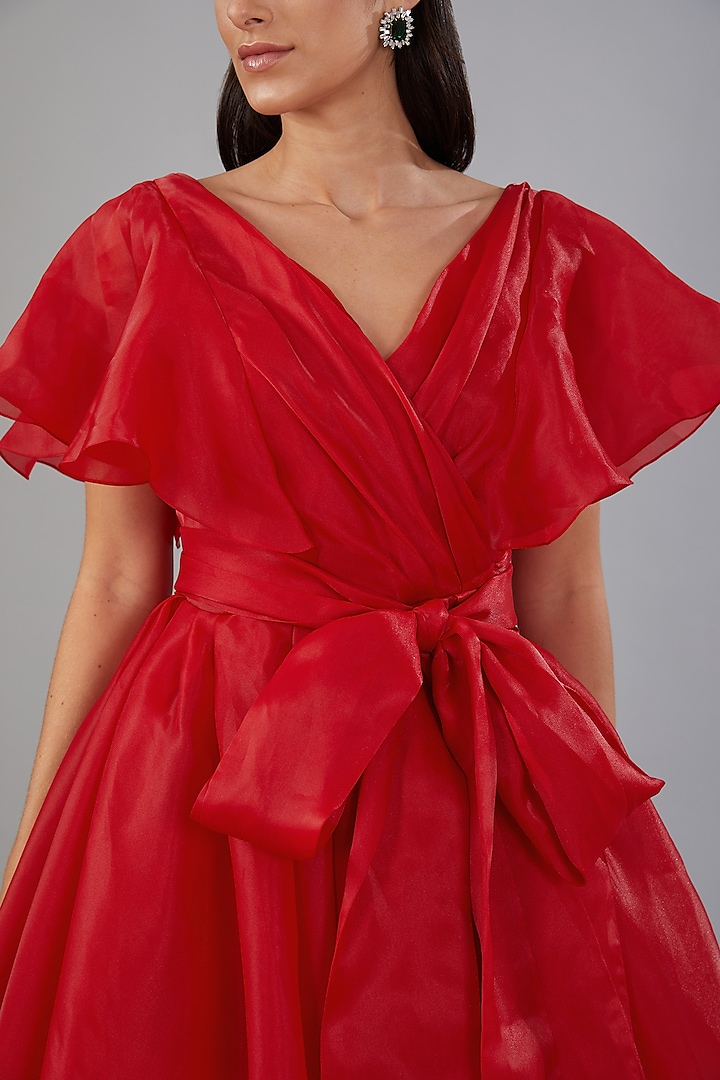 strapless open back dress BT2007 🦋 Pink Fairy Wings Dress – Fly into the Magic of Celebration 🎉🧚 –  BabyTeen Fashion main image 0