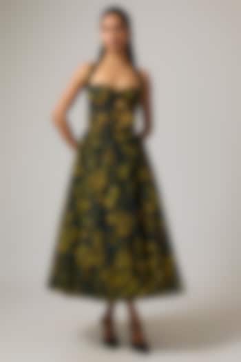 Multi-Colored Organza Halter Corset Party Wear Dress by Gauri And Nainika at Pernia's Pop Up Shop