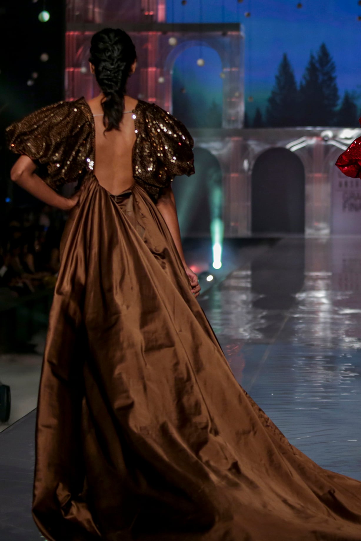 Brown Party Wear Dress With Trail by Gauri and Nainika at Pernia's Pop Up  Shop