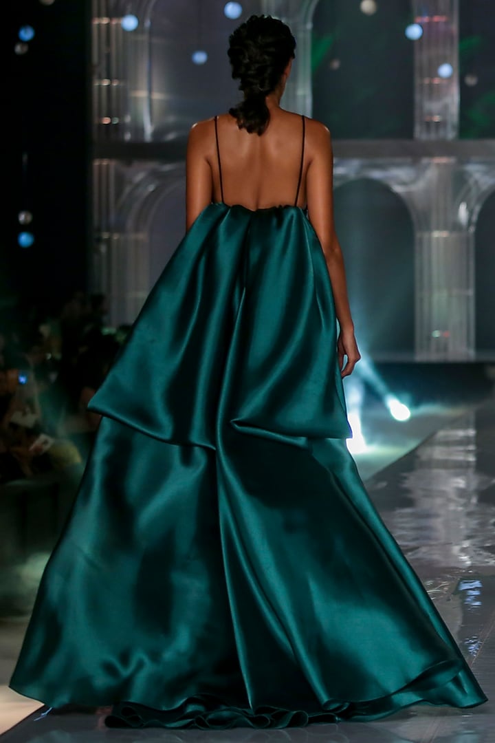 slim fit dress slacks Britney Emerald Green Bow Detail Strapless Backless Formal Prom Dress