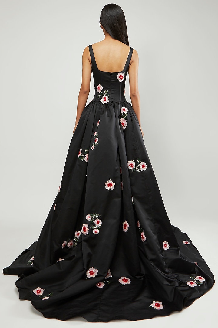 Black Embroidered Gown by Gauri and Nainika at Pernia's Pop Up Shop