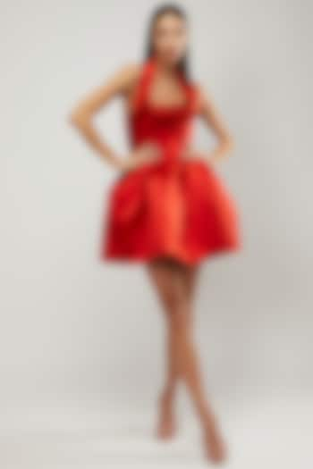 Red Halter Dress by Gauri and Nainika at Pernia's Pop Up Shop