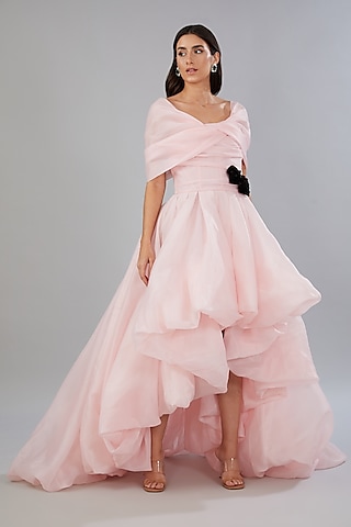 Buy Pretty Girls Princess Dress Light Pink Organza Dress Backless Online in  India 