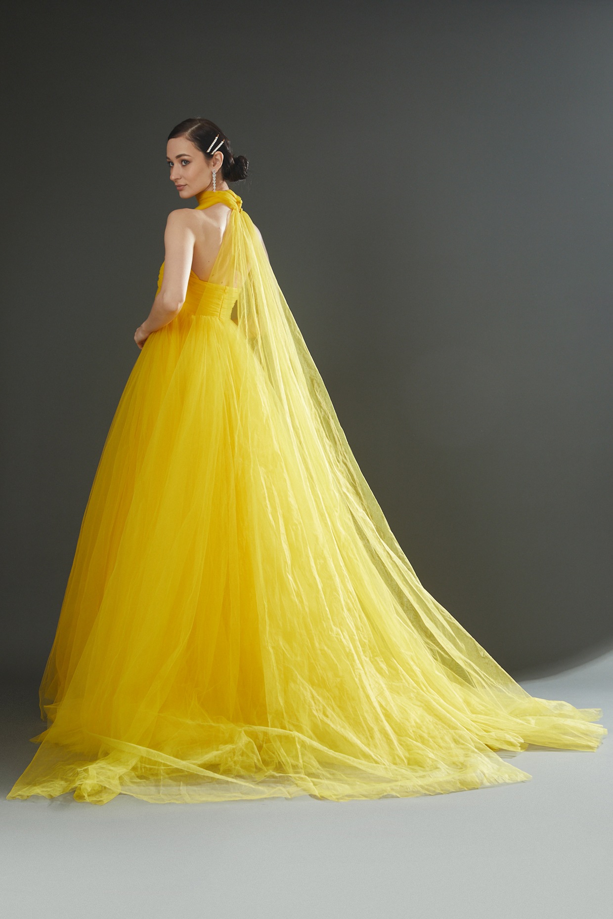 Yellow Kids Apparel Party Gown - Buy Yellow Kids Apparel Party Gown online  in India