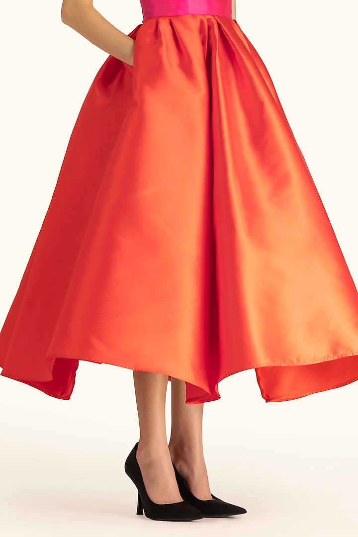 Multi-Colored Midi Party Wear Dress by Gauri and Nainika at Pernia's Pop Up Shop